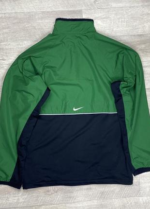 Nike clima fit кофта ветровка s размер винтажная спортивная зелёная оригинал7 фото