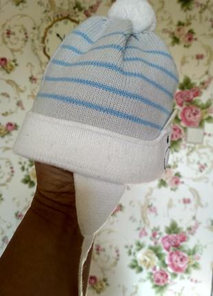 Зимняя шапочка на новорожленного grans 36- 38 размер2 фото