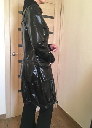 Кожаный плащ, женское пальто.3 фото