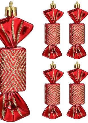 Набір ялинкових іграшок springos h=8 см 5 шт ca0163