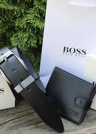 Ремень пояс мужской кожаный в стиле boss / ремень пояс мужественный кожаный