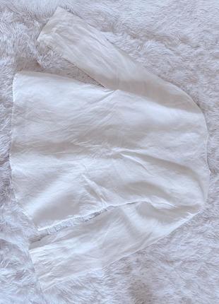 Нежная белая рубашка zara с переплетом7 фото