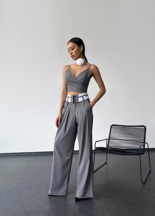 Костюм топ и брючины палаццо