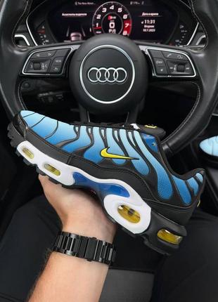 🔥чоловічі кросівки nike air max tn plus black blue yellow2 фото