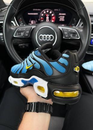 🔥чоловічі кросівки nike air max tn plus black blue yellow3 фото