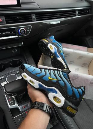 🔥чоловічі кросівки nike air max tn plus black blue yellow5 фото