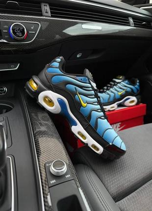 🔥чоловічі кросівки nike air max tn plus black blue yellow7 фото