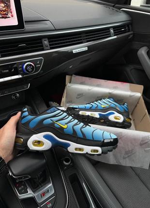 🔥чоловічі кросівки nike air max tn plus black blue yellow8 фото