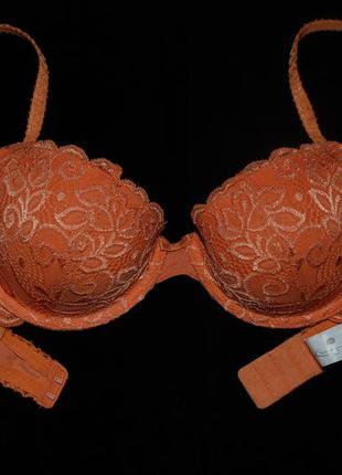 75b c&a lingerie прекрасный кружевной бюстгальтер немецкого бренда цвета спелого абрикоса