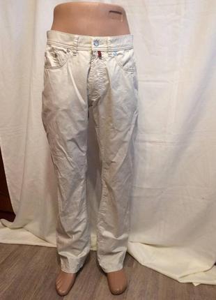 Брендовые мужские летние светлые брюки  100% cotton pierre cardin