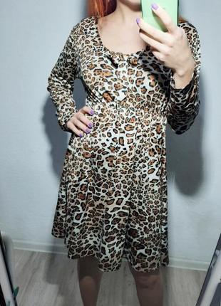 Леопардовое платье2 фото