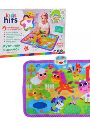 Килимок для малят муз. kids hits "чудо-ферма". батар,муз.світло,тактильні елементи, дзеркало