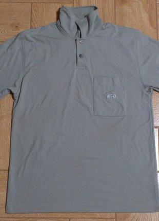 Поло чоловіча сіра маммут теніска трекінгова polo чоловіче сіре mammut🐘 р. м🇨🇭