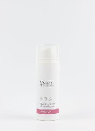 Удосконалений пептидний крем для периорбітальної зони smart4derma royal eye cream infusion peptides 30 мл