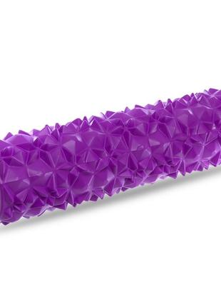Ролик массажный для йоги, пилатеса, фитнеса point diamond pattern fi-0458 фиолетовый1 фото