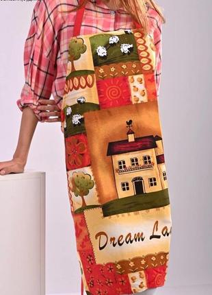 Текстильний кухонний набір xopc-m «добра господиня»: фартух+прихватки+рукавиця