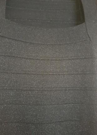 Коктейльное платье мини с люрексом.3 фото