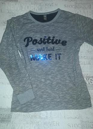 Джемпер, кофта, реглан с начесом на 10-11лет