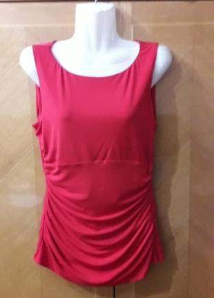Брендовая   шикарная ярко- красная  блуза от calvin klein