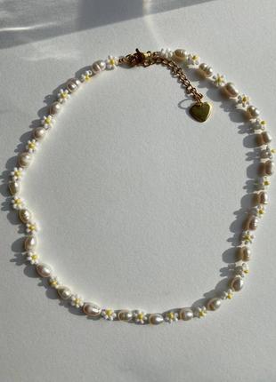Нежный чокер с жемчугом