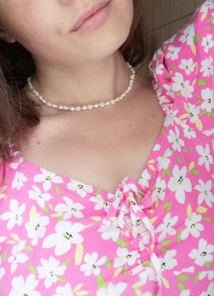 Нежный чокер с жемчугом