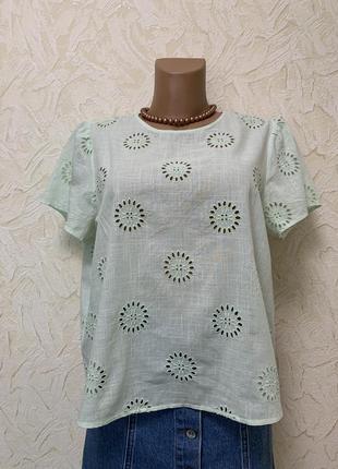 Ese o ese мятная блуза из прошвы