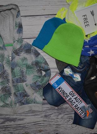 3 - 4 года 104 см фирменный батник реглан кофта кенгуру листья мазекеа mothercare