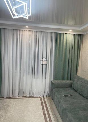 Штори мікровелюр тканина №248 diamond, колір м'ятний/морська хвиля, на кухню, в зал 2 штори