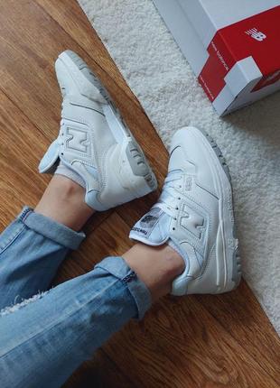 Женские кроссовки new balance 550 white grey