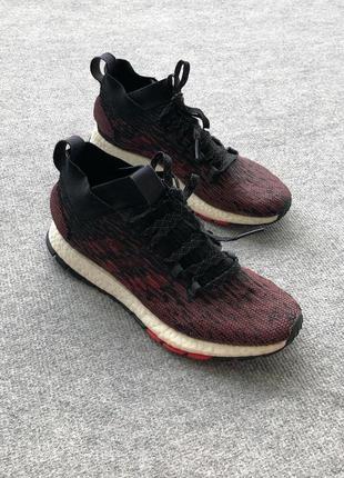 Шикарні кросівки adidas pure boost rbl shoes black scarlet4 фото