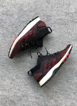 Шикарні кросівки adidas pure boost rbl shoes black scarlet5 фото