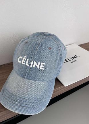 Джинсова кепка селин celine7 фото