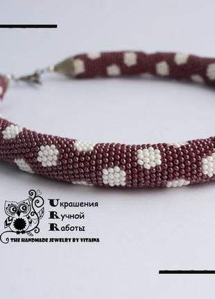 Горошек жгут бисер колье 4