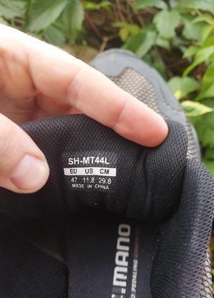 30 см - кроссовки контактные велотуфли shimano sh-mt44l велокроссовки8 фото
