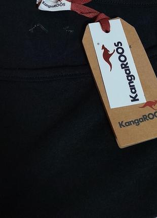 Шикарная футболка чёрного цвета хлопок+модал оверсайз kangaroos с биркой6 фото