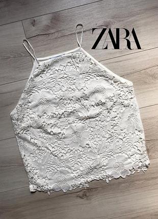 Шикарний мереживний топ товсте мереживо zara