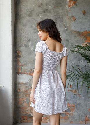 Легкое платье из софта. трендовое мини платье  из софта. платье с открытыми плечами