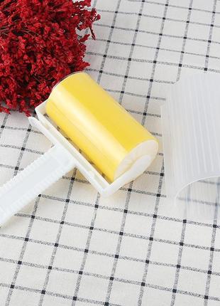 Липкий ролик для удаления шерсти домашних питомцев с одежды или мебели lint, желтый