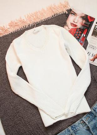 Белый котонновый свитер 36 размер с tommy hilfiger3 фото
