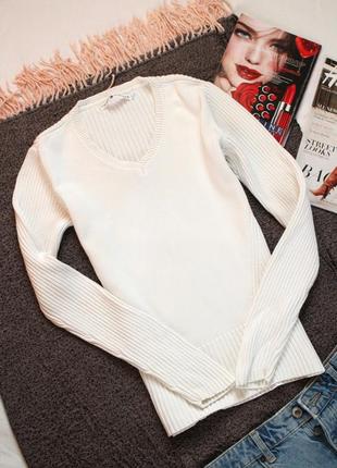 Белый котонновый свитер 36 размер с tommy hilfiger4 фото