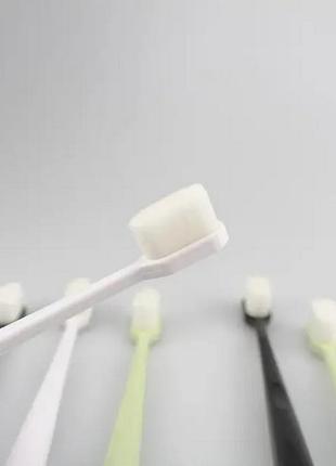 Ультратонка екологічна зубна щітка з 20,000 волосків, біла та чорна