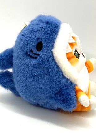 Мягкая игрушка кот акула плюшевая 11 см