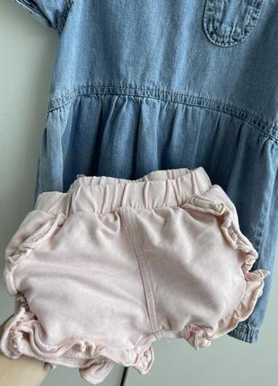 Набор платья, шортики, шорты,next,2-3 года, платье джинсовое в школу2 фото