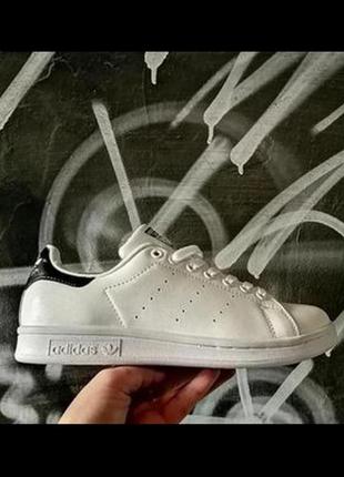 Кроссовки adidas stan smith leather white кожа адидас стан мусор ретро белые