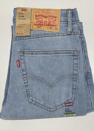 Джинсы levi's 512 slim taper оригинал размеры 30/32, 32/32, 38/323 фото