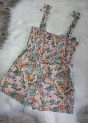 Ромпер летний комбинезон (сарафан) шортами в цветочный принт2 фото