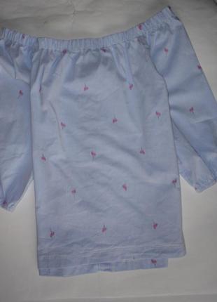 Блуза фламинго р.14    (ог 100, дл.60)3 фото