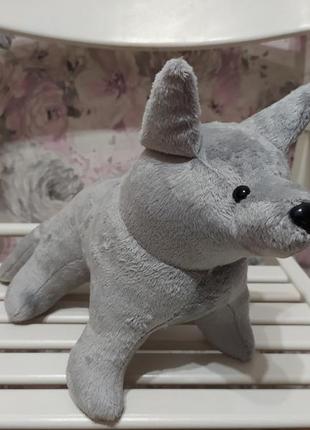 Плюшева іграшка вовк сірий собака пес цуценя хаскі вовк подарунок для дитини 25 см 03880
