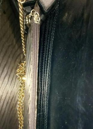 Распродажа !  выходная лаковая черная сумка-клатч из экокожи с фурнитурой под золото9 фото
