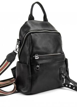 Кожаный женский рюкзак стильный сумка-рюкзак кожа натуральная5 фото